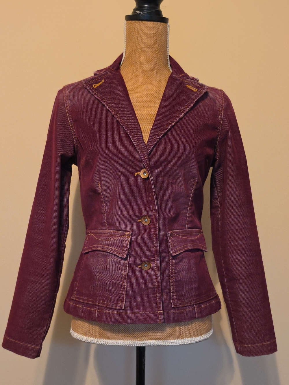jeanstar Plum Corduroy Blazer Jacket